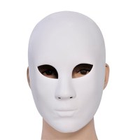 Masca Carnaval, Full Face, Plastic, Alb - 1