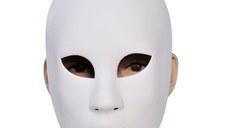 Masca Carnaval, Full Face, Plastic, Alb