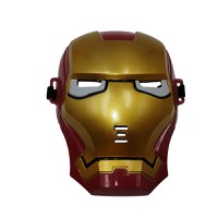 Masca Iron Man, plastic, LED, rosu-galben - 4
