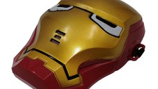 Masca Iron Man, plastic, LED, rosu-galben