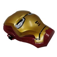 Masca Iron Man, plastic, LED, rosu-galben - 3