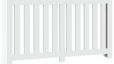 Masca pentru Calorifer Alb 149x20x82 cm cu Design Lamele Verticale