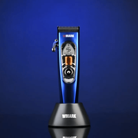 Masina Tuns Profesionala, 10.000 RPM, LED, Lame Titan, Zero Gap, USB Rapid, Rezistenta Apa, Albastra - 7