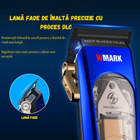 Masina Tuns Profesionala, 10.000 RPM, LED, Lame Titan, Zero Gap, USB Rapid, Rezistenta Apa, Albastra - 5