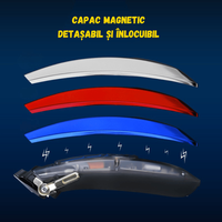 Masina Tuns Profesionala, 10.000 RPM, LED, Lame Titan, Zero Gap, USB Rapid, Rezistenta Apa, Albastra - 4