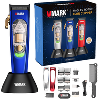 Masina Tuns Profesionala, 10.000 RPM, LED, Lame Titan, Zero Gap, USB Rapid, Rezistenta Apa, Albastra - 3