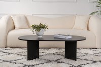 Masuta de cafea, Hanah Home, pal melaminat, lemn negru, 119x60x40 cm - 1