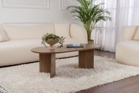 Masuta de cafea, Hanah Home, pal melaminat, nuc, 119x60x40 cm - 7