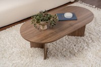 Masuta de cafea, Hanah Home, pal melaminat, nuc, 119x60x40 cm - 1