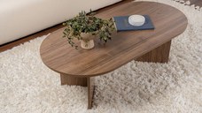 Masuta de cafea, Hanah Home, pal melaminat, nuc, 119x60x40 cm