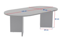 Masuta de cafea, Hanah Home, pal melaminat, pin atlantic, 119x60x40 cm - 1