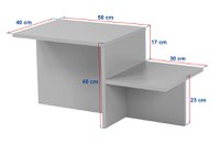 Masuta de cafea, Hanah Home, pal melaminat, travertin, 90x45x40 cm - 7