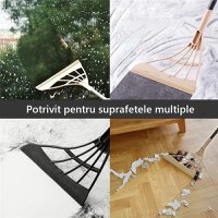 Matura Multifunctionala din silicon 2 in 1, Indeparteaza Murdaria, Parul si Lichide pentru Sticla, Parchet, Gresie - 5