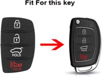 Membrana Cauciuc Butoane Cheie Auto 4 Butoane Compatibila Hyundai Tucson, Santa Fe, ix45, Sonata, i40 – Pad Inlocuire - 6
