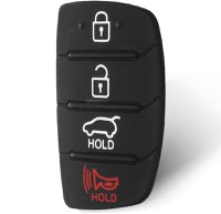 Membrana Cauciuc Butoane Cheie Auto 4 Butoane Compatibila Hyundai Tucson, Santa Fe, ix45, Sonata, i40 – Pad Inlocuire - 4