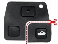 Membrana silicon butoane cheie Toyota cu 3 butoane, compatibila Yaris, Avensis, Corolla, RAV4 - 5