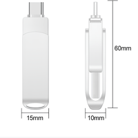 Memorie USB Dual Drive pentru Smartphone-uri, Tablete si Calculatoare, 8 Gbps, USB 3.1, USB Type-C, Metal, Argintiu - 3