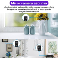Micro camera ascunsa, VD06A, WIFI, detectarea miscarii, vedere nocturna, 1080P, Android/iOS, autonomie  5 ore - 7