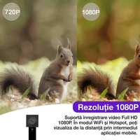 Micro camera ascunsa, VD06A, WIFI, detectarea miscarii, vedere nocturna, 1080P, Android/iOS, autonomie  5 ore - 5