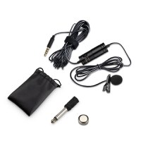 Microfon Lavaliera cu Prindere pt Smartphone si DSLR, Sunet HD, Zgomot Redus, 3.5mm, Buton Comutabil, Clips Prindere - 2