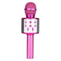 Microfon Wireless Karaoke MRG MWS858, Bluetooth, Reincarcabil, Boxa, Roz - 2