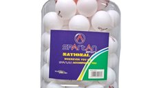 Mingi tenis masa SPARTAN TT-Ball, 40 mm, 1 stea, set 60 bucati, albe