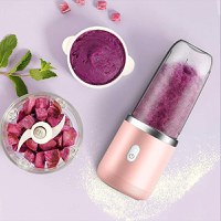 Mini Blender Portabil MRG M1153, Electric, Acumulator, 2 Recipiente, Roz - 4
