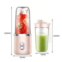Mini Blender Portabil MRG M1153, Electric, Acumulator, 2 Recipiente, Roz - 6