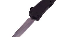 Mini briceag automat de vanatoare IdeallStore®, Futuristic Blade, metalic, 13 cm, negru