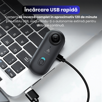 Mini camera de actiune, 1080P Full HD, baterie 800 mAh, autonomie 180 min inregistrare continua, pandativ magnetic - 2