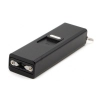 Mini electrosoc tip breloc cu lanterna, negru - 1
