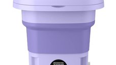 Mini masina de spalat, portabila si pliabila, 6.5l capacitate, cu 3 programe si functie de stoarcere si uscare