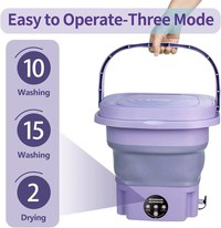 Mini masina de spalat, portabila si pliabila, 6.5l capacitate, cu 3 programe si functie de stoarcere si uscare - 5