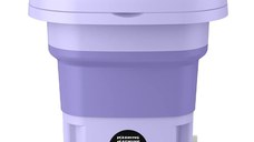 Mini masina de spalat, portabila si pliabila, 6.5l capacitate, cu 3 programe si functie de stoarcere si uscare