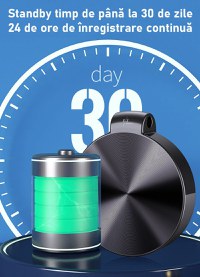 Mini reportofon breloc, S30, activare vocala, 8 GB - 8