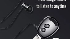 Mini Reportofon Cheie Auto iUni M1, 8GB, Activare vocala, MP3 Player