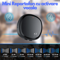 Mini reportofon digital cu microfon ascuns magnetic, activare vocala, MP3 Player, Z13 - 128 GB - 9