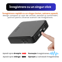 Mini Reportofon Z20 16GB cu Microfon Ascuns, Activare Vocala, Magnet, Inregistrare pana la 192h – ZeroSecrets - 1