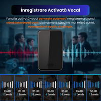 Mini Reportofon Z20 16GB cu Microfon Ascuns, Activare Vocala, Magnet, Inregistrare pana la 192h – ZeroSecrets - 10