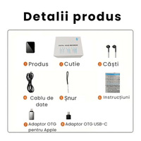 Mini Reportofon Z26 16GB Negru, Inregistrare pana la 192h, Activare Vocala, Magnet Dublu – ZeroSecrets - 3