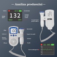 Monitor fetal doppler pentru gravide, Rohs, monitorizare functii vitale fat intrauterin, detectare b - 5