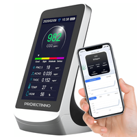 Monitor masurare calitate aer, 8 in 1, Wifi, CO2, TVOC, HCHO, concentratie poluanti PM1.0, PM2.5, Tuya - 1