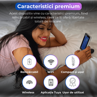 Monitor masurare calitate aer, 8 in 1, Wifi, CO2, TVOC, HCHO, concentratie poluanti PM1.0, PM2.5, Tuya - 9