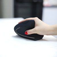 Mouse Wireless Vertical, Ergonomic, Receptor USB Nano, 2.4 GHZ, 6 Butoane, Reglabil 800/1000/1200DPI, Senzor Optic - 2