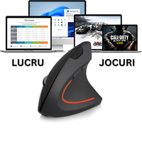 Mouse Wireless Vertical, Ergonomic, Receptor USB Nano, 2.4 GHZ, 6 Butoane, Reglabil 800/1000/1200DPI, Senzor Optic - 6