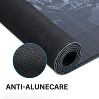 Mousepad Mare Cauciucat pentru Gaming, Birou, Office, Antiderapant, Cusaturi Anti-Rupere, model Harta Lumii, 90 x 40cm - 3