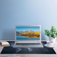 Mousepad Mare Cauciucat pentru Gaming, Birou, Office, Antiderapant, Cusaturi Anti-Rupere, model Harta Lumii, 90 x 40cm - 2