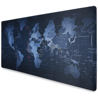 Mousepad Mare Cauciucat pentru Gaming, Birou, Office, Antiderapant, Cusaturi Anti-Rupere, model Harta Lumii, 90 x 40cm - 7