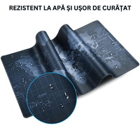 Mousepad Mare Cauciucat pentru Gaming, Birou, Office, Antiderapant, Cusaturi Anti-Rupere, model Harta Lumii, 90 x 40cm - 6