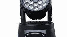 Moving head IdeallStore®, Party Energy, jocuri de lumini, 70W, 18 leduri, negru